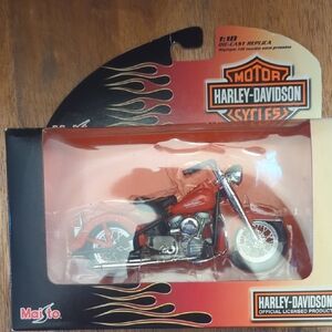 Harley-Davidson Red Die-Cast 1953 74FL Hydra Glide Replica